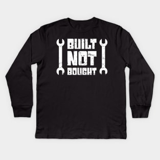 Built Not Bought | Funny Race Car Racing Gift Kids Long Sleeve T-Shirt